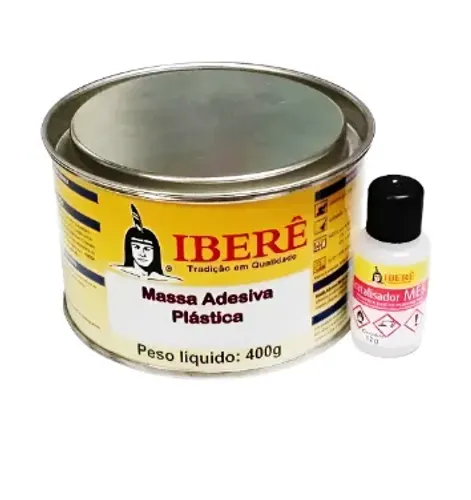 Massa Plástica Adesiva  Ibere 400g Branco