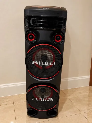 CAIXA DE SOM AIWA AWS-T2W-02 + 2 MICROFONES