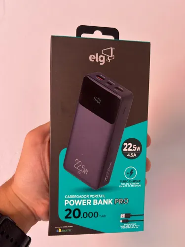 Power Bank Pro 20000mAH, Bateria Portátil Universal, Carga Rápida, Display Indicador