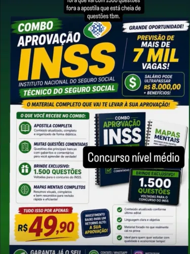 Apostila concurso nível médio para o INSS técnico de seguro social