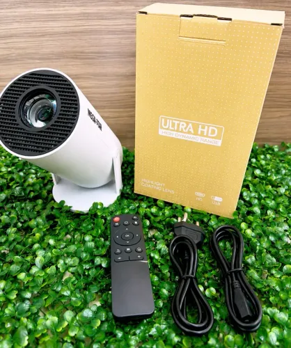 Projetor Smart Android de vídeo HY300 com projeção até 200 polegadas + Wi-fi, Bluetooth 