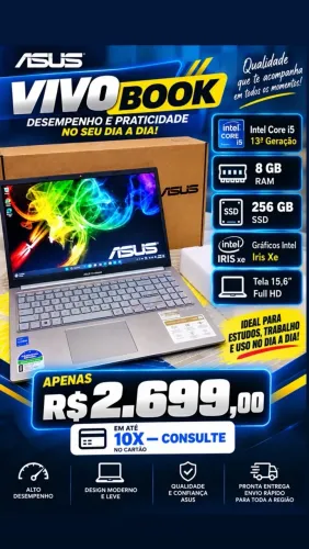 Asus vivobook lancamento 2027 novo core i5 13 8gb 256