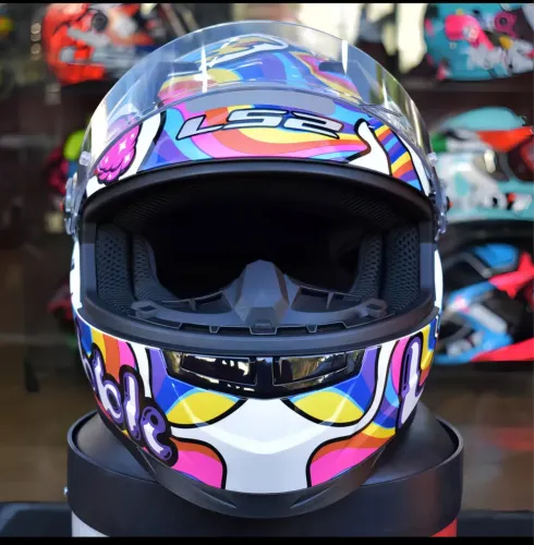 Capacete LS2 FF358 Bubble Original | Branco Rosa ou Colorido | Envio Rápido