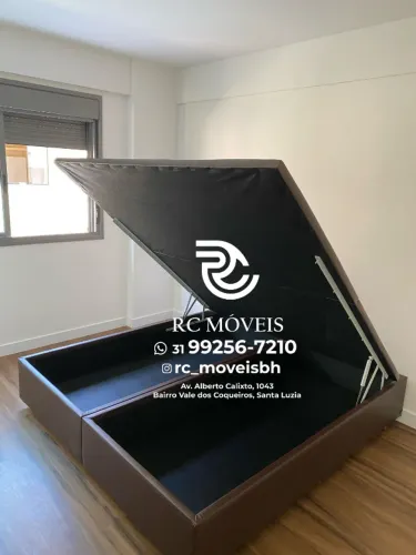 Cama Box Baú Super King 1,93x2,03 Blindada Bipartida Direto da Fábrica