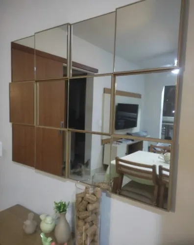 Armário retro com espelho colmeia MDF 