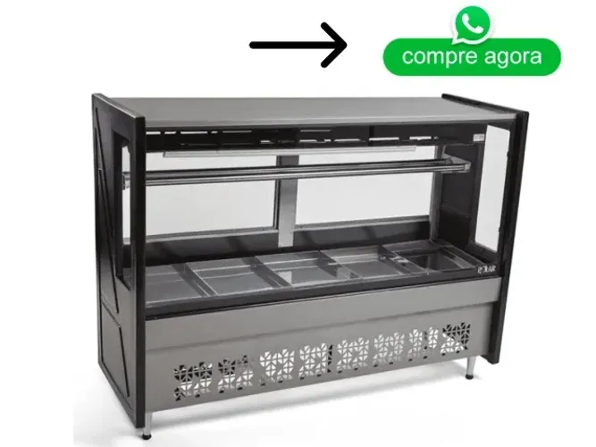 Balcão de Açougue 1,75M Preto Polar 220V