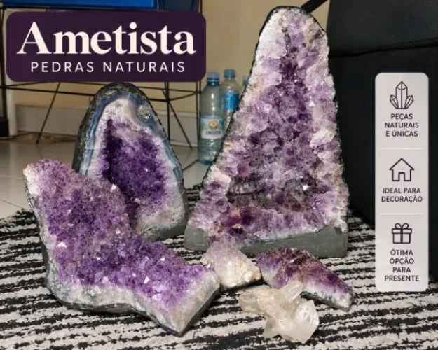 ? Kit Pedras Naturais Ametista - Lindas Peças para Colecionador/Decoração Se você for ven