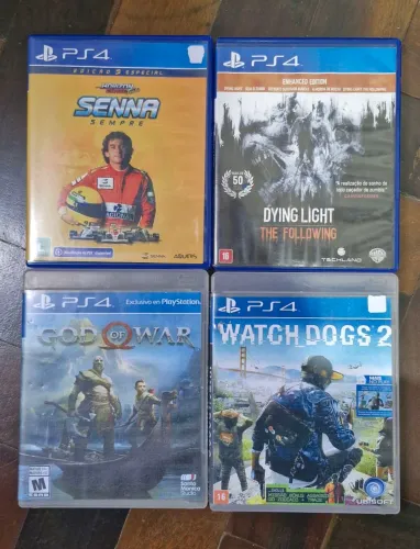 04 jogos PS4 mídia fisica