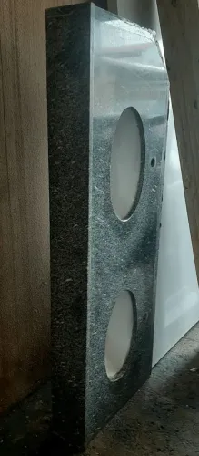 Pia granito 2 cubas para banheiro 1,60x65 com acabamento