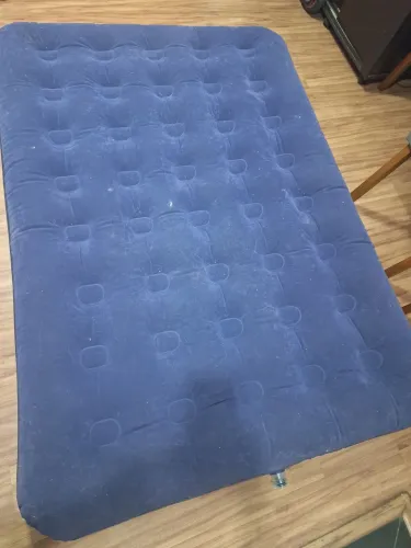 colchao duplo inflavel aveludado marca basic