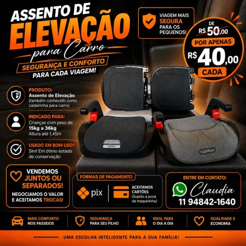 ASSENTO DE ELEVAÇÃO PARA CARRO