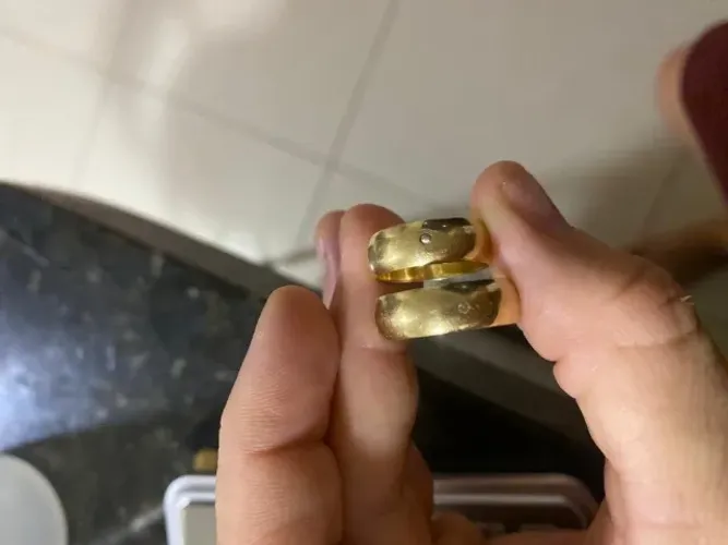 Par de aliança em ouro