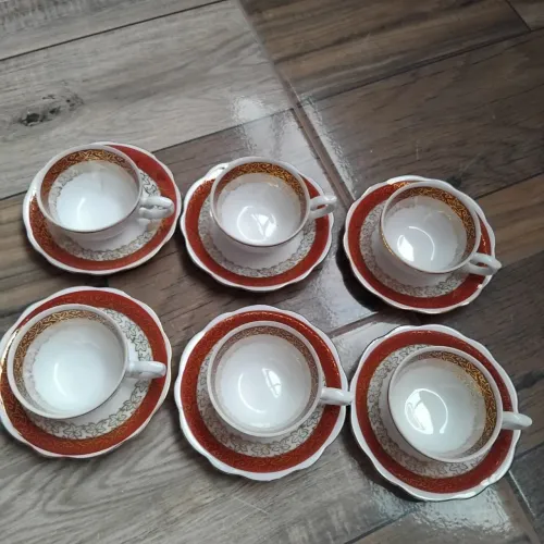 Conjunto xícaras de café porcelana Rener