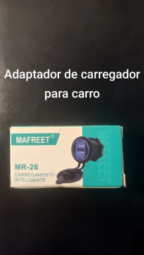 Carregador USB Duplo para Carro Mafreet MR-26 5V 2.1A