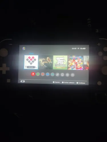 Nintendo switch lite 256gb + case + caixa + carregador original loja  tinfoil funcionando 