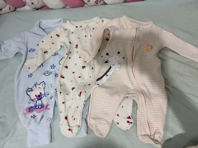 Kit 3 macacões infantil menina