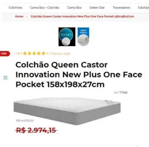Colchão Queen Novo Castor