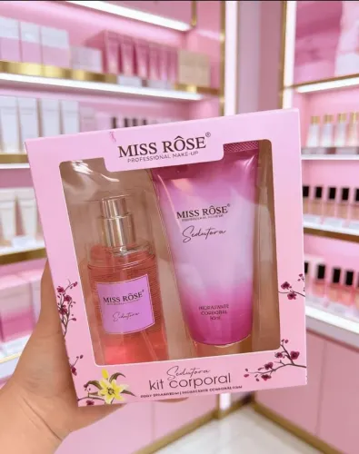 Kit Body Splash + Hidratante Miss Rôse - Fragrância Delicada e Hidratação Perfeita