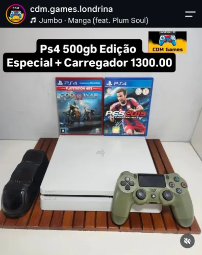 Ps4 Slim 500gb Edição Especial + Carregador 1300.00 - Não Aceito Oferta