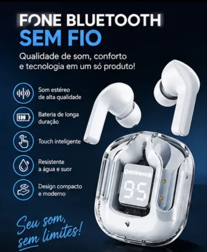 Fone Bluetooth TWS Sem Fio | Display LED | Novo