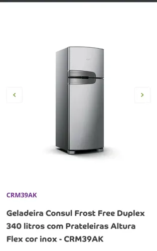 Geladeira consul duplex inox