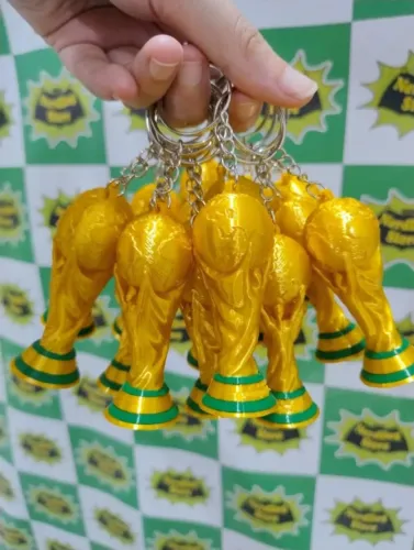 Chaveiro Taça Copa do Mundo - NerdDog Store - Futebol Brasil Hexa