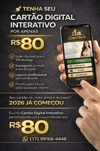 Cartão Digital Interativo para Profissionais | WhatsApp e Instagram | R$80