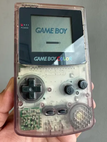 GAME BOY COLOR TEAL - EXCELENTE + POKEMON CRYSTAL REPRO + HANTARO JAPONÊS ORIGINAL