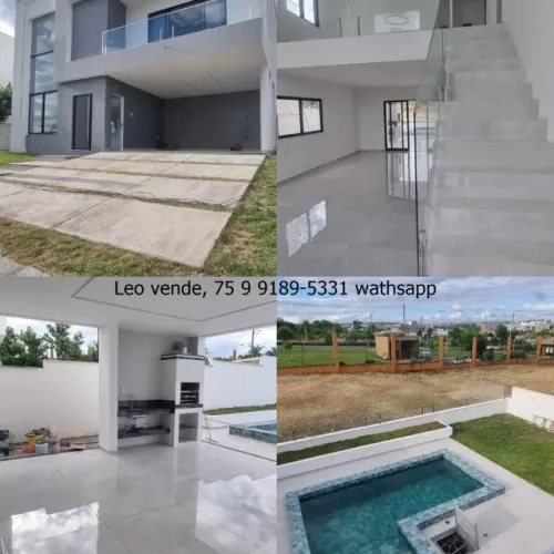 Leo vende, casa Alphavile , Feira , 4 suítes , closet, piscina , goumert