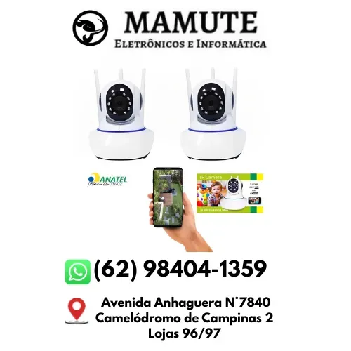 Kit 2 Camera Robo 3 Antenas Ip Wifi Sistema Yoosee 