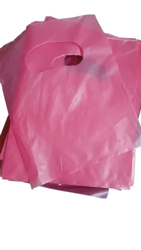 50 sacolas plásticas boca de palhaço alça vazada para bijuterias, perfume, maquiagem