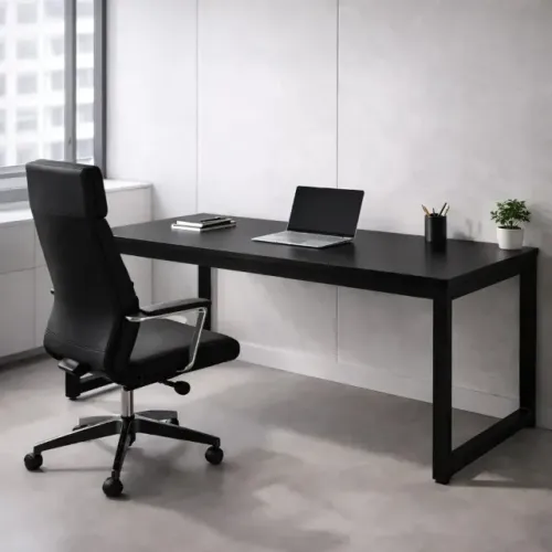 Mesa Escritório Industrial 150cm Preta NOVA Lacrada - 2 unidades