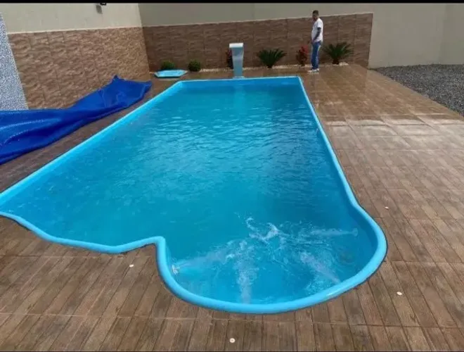Piscina de fibra com KIT COMPLETO