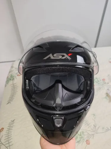 Capacete ASX CITY preto número 62 nunca usado 