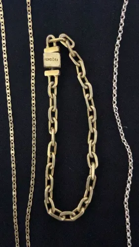 Pulseira Pandora de prata banhado a ouro 18k
