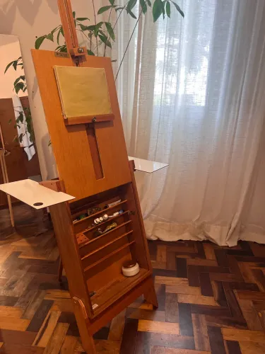 cavalete de pintura portatil trident - fricote - semi novo