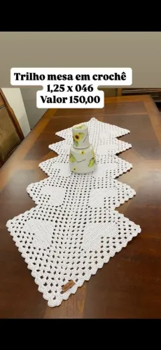 Trilho mesa crochê