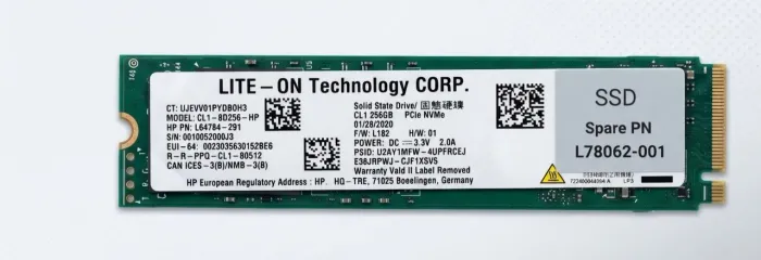 SSD NVMe 256GB LITEON M.2 OEM HP - 95% de Saúde (CL1-8D256-HP)