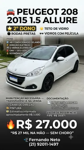 Peugeot 208 Allure 1.5 Flex 8V 5P 2014