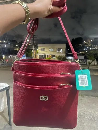 Bolsa Feminina Bordô Nova com Etiqueta ? 3 Compartimentos