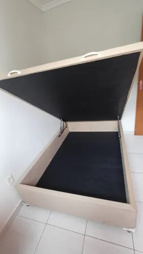 Cama baú casal MB Box e Baú