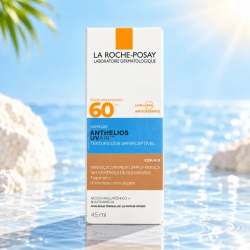 Protetor Solar La Roche-Posay UVAir FPS 60 Cor 4.0 45ml