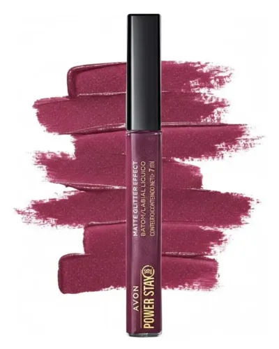 Batom Power Stay Matte com Glitter Marsalla Radiante Avon