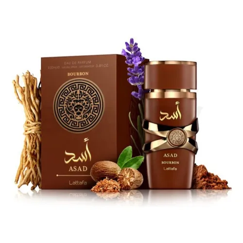 ? Perfume Árabe Asad Bourbon EDP 100ml Primeira Linha - Masculino Premium
