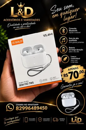 Fone ouvido Bluetooth