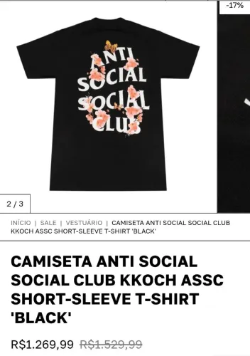 Camisa anti social club 