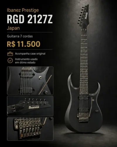 Guitarra Ibanez 7 Cordas Prestige RGD 2127z Japonesa