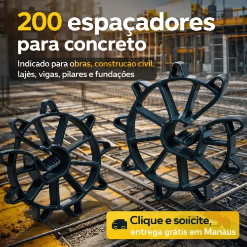Pacote com 200 Espaçadores para concreto