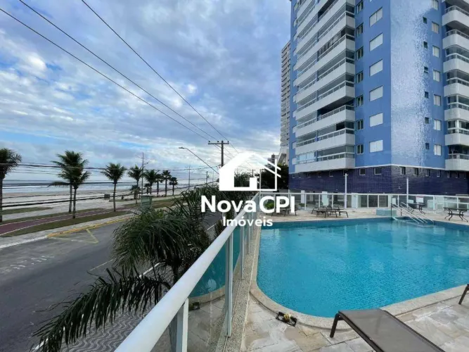 Apartamento 1 Dormitório na Vila Caiçara Praia Grande  Sacada Gourmet, Piscina e 1 Vaga
