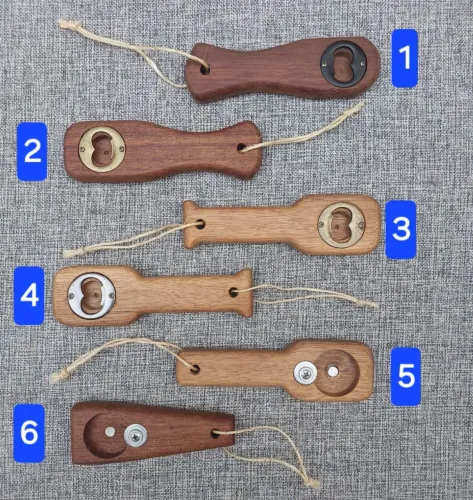 Abridor de Garrafa Madeira - 2 unidades (escolher o modelo)